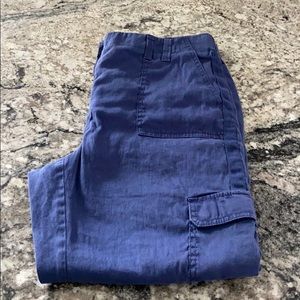 Blue linen pants